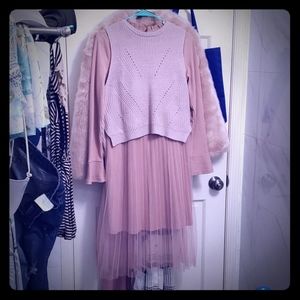 Lagogo Pink Sweater Dress in Large
